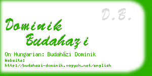 dominik budahazi business card